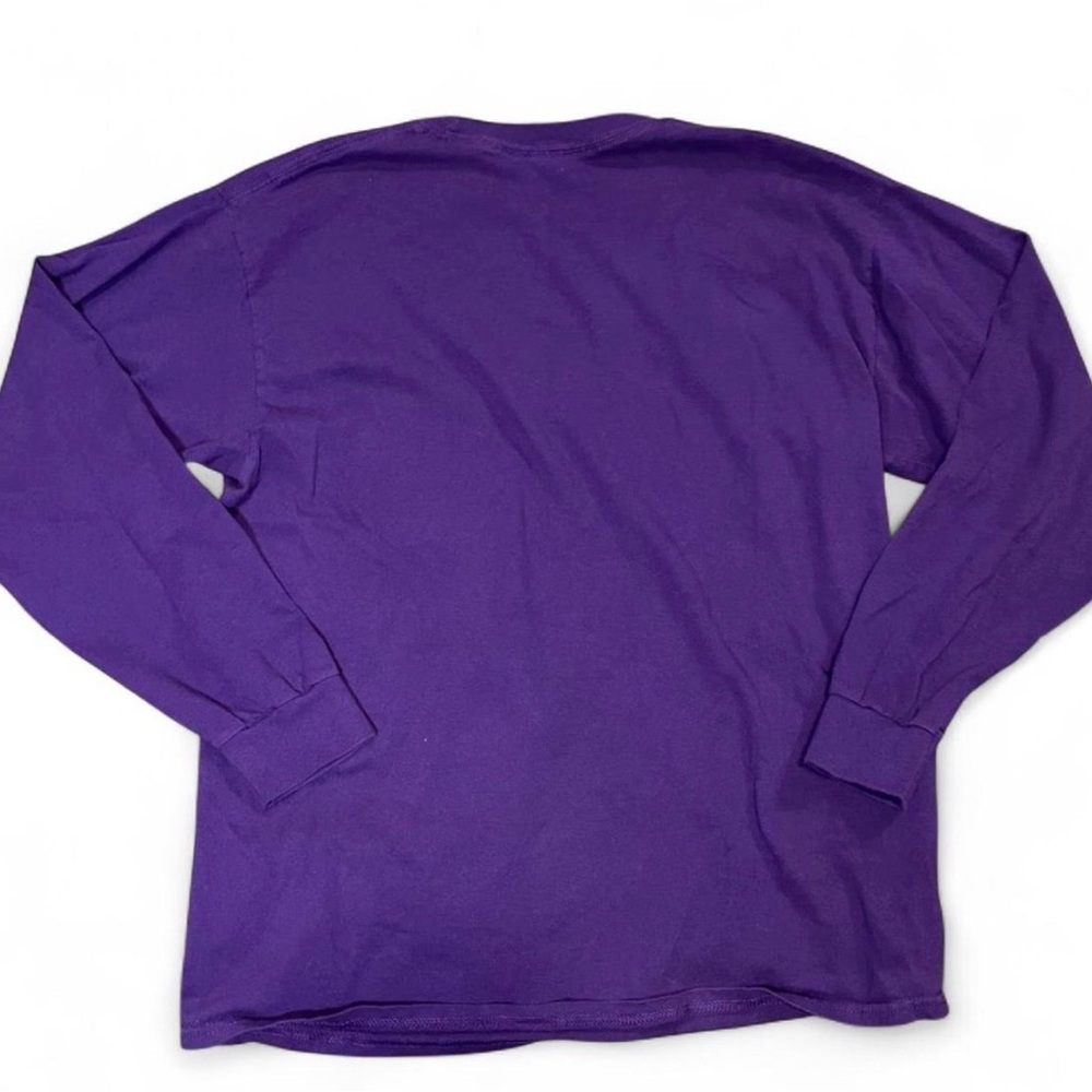 Purple Native American Skull Headdress Long Sleeve T-Shirt with Headphones and C - Picture 2 of 3